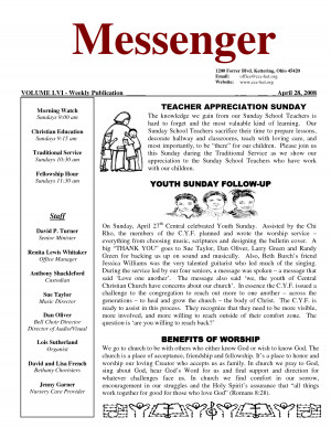 TEACHER APPRECIATION SUNDAY YOUTH SUNDAY FOLLOW YOUTH SUNDAY