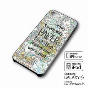 John Green Paper Towns Quotes Cover iPhone case 4/4s, 5S, 5C, 6, 6 ...