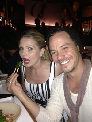 Jennifer Morrison (Emma) and Michael Raymond-James (Neal) behind the ...