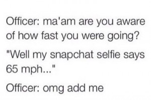 officer-selfie-speed-snapchat