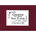 Cousins Family Sibling Saying Home Decor Wall Sign