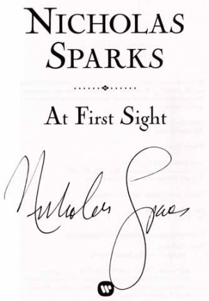 At First Sight Nicholas Sparks Nicholas sparks. at first