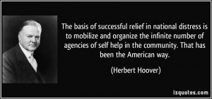 The basis of successful relief in national distress is to mobilize and ...