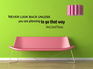 Wall Vinyl Decal Quote Sticker Home Decor Art Mural Never look back ...