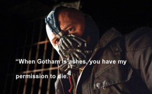 Bane; born and raised in hell on earth
