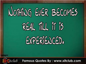 You Are Currently Browsing 15 Most Famous Experience Quotes