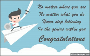... in the genius within you. Congratulations on your graduation