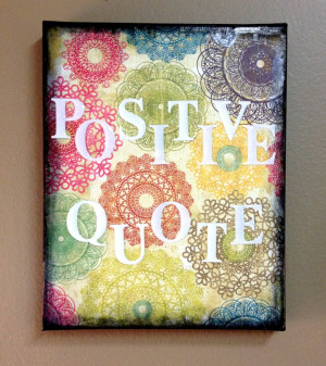 Scrapbook Paper Quote on Canvas
