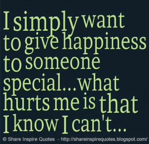 simply want to give happiness to someone special