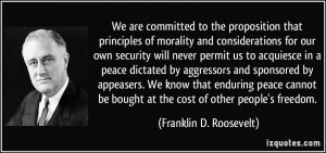 considerations for our own security will never permit us to acquiesce ...