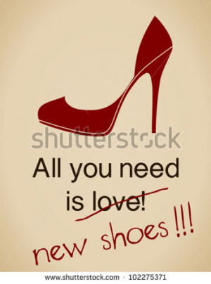 all you need is new shoes card in vintage style stock vector image by ...