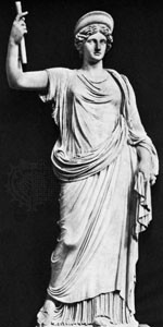 Photograph:A Classical sculpture portrays the Roman goddess Juno ...