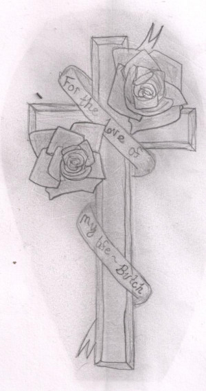 Roses and a Cross by kirahylian88