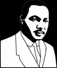 martin luther king clip art black and white