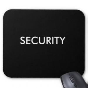 SECURITY black/white Mouse Pad