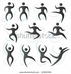 Human Body In Different Poses Set Stock Vector 103023581