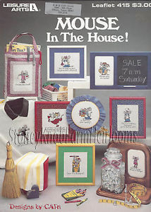 Mouse-in-the-House-Cute-Mice-Sayings-Cross-Stitch-Leaflet-415-Leisure ...