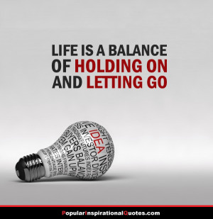 life is a balance quote