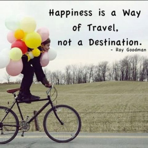 remember that happiness is a way of travel not a destination
