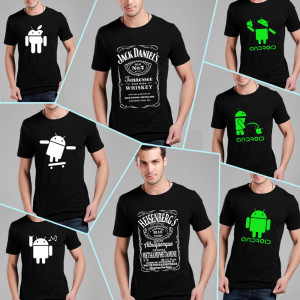 Customized brand men shirts Android funny t-shirt top quality Jack ...