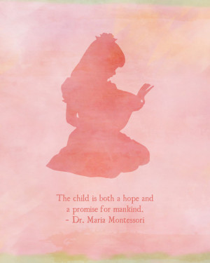 Maria Montessori Quote #1 {Girl} Art Print