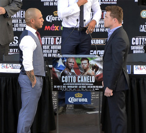 Miguel Cotto and Canelo Alvarez Hit L.A.
