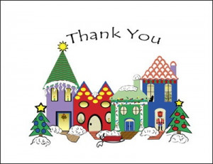 Village Christmas Thank You Cards areBecoming Very Popular!