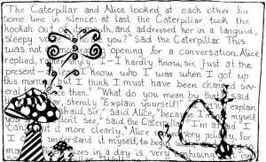 Alice In Wonderland Quotes Caterpillar Caterpillar smoking a hookah