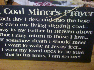 Coal Miners Prayer - Stenciled on Wood - Rusty Wire Hanger - Only 24 ...