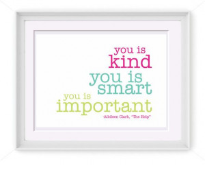 Pink Turquoise and Lime You Is Important Quote by LilleMusStudio, $5 ...