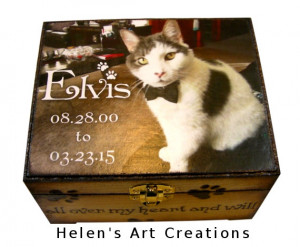 Pet Memorial Box, Keepsake Box, Pet Urn, Personalized Keepsake Box ...