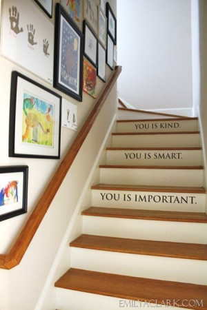 Words on stair risers
