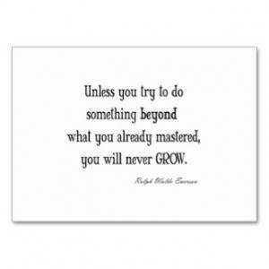 Vintage Emerson Inspirational Growth Mastery Quote Business Card 26