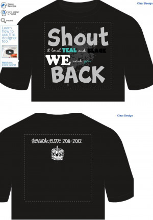 made 2 cheer shirts for fun, they're not funny (at least i hope not ...