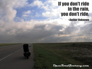 Motorcycle quotes we love, motorcycle on road, rain, beautiful clouds