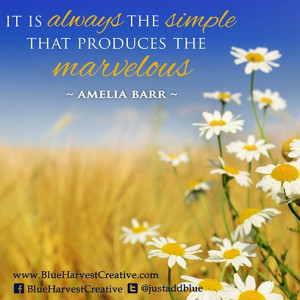 Amelia Barr #Quote #Simplicity #Inspiration #CreativeMotivity