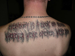 Awesome Tat. Clive Barker Quote