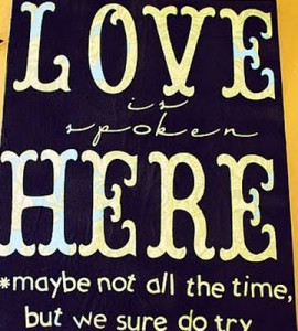 Love Quote Canvas Craft - Finished canvas quote art