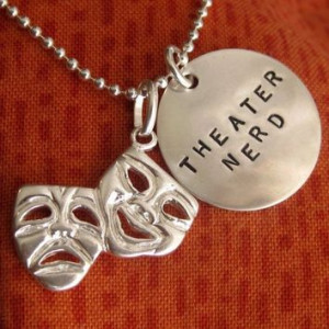 ... Tragedy Necklace with Hand stamped Disc - Glee - Gleek - Drama Club