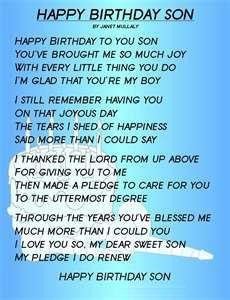 Happy Birthday my dear son