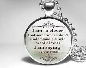 Oscar Wilde quote necklace, inspira tional words jewelry, motivational ...
