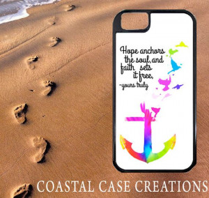 Hope and Faith Anchor Quote Apple iPhone 4 4G 4S 5G Hard Plastic Cell ...