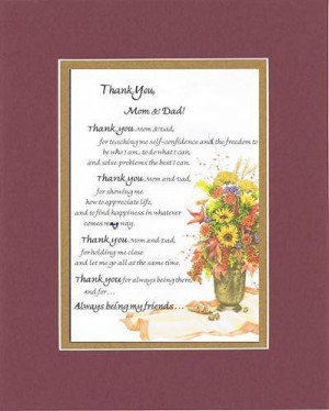 Touching and Heartfelt Poem for Parents - Thank You, Mom and Dad Poem ...