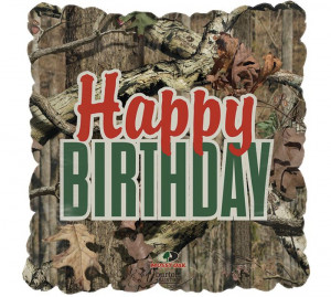 Mossy Oak Camouflage Happy Birthday Balloon #burtonandburton