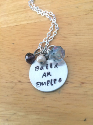 Build an Empire Inspirational Quote Affirmation Empire Charm Necklace