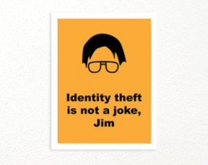 The Office - Letter Size Identity Theft is Not a Joke - DIY Printable