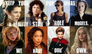 Women of Sci-Fi funny meme.