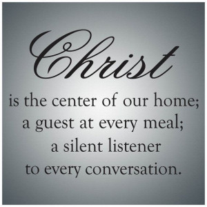 Christ is the center of our home...Wall Quote by AtomicImprints, $16 ...