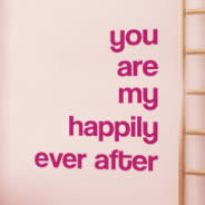 Happily Ever After wall decal quote