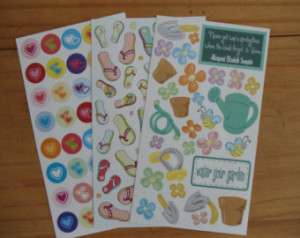 Spring Stickers Margaret Elizabeth Sangster three sheets of hearts ...